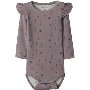 NAME IT BABY - Romper - Paars - Lange Mouwen - Ronde Hals