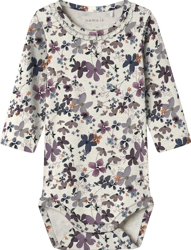 Name It Romper l/s - NbfNaline - Peyote Melange - Name It - 1½ jaar (86) - Romper L/S