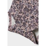 Lange Mouwen Romper - Body - Ribgebreide Stof - Verticaal Gestreept Patroon