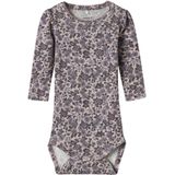 Lange Mouwen Romper - Body - Ribgebreide Stof - Verticaal Gestreept Patroon