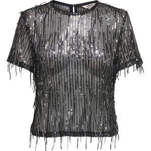 ONLY - Pailletten Top - Zwart
