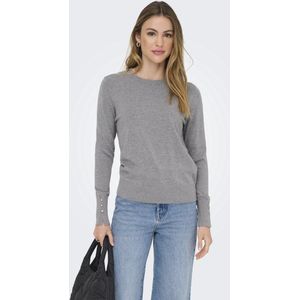 JDY - Gebreide Pullover - Zacht - O-hals - Lange Mouwen - Knoopdetail