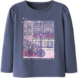 NAME IT MINI - Longsleeve - Donkerblauw - Met Backprint