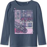 NAME IT MINI - Longsleeve - Donkerblauw - Met Backprint