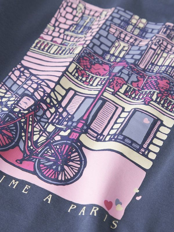 NAME IT MINI - Longsleeve - Donkerblauw - Met Backprint