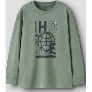 Name It - NKMOBAY LS NREG TOP PB - Shirt met Lange Mouwen - Laurel Wreath - Regular Fit