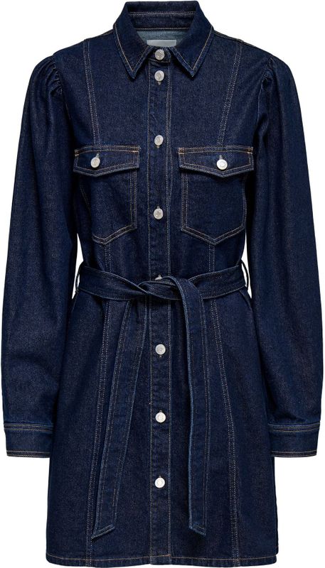 Onlketty - Midi-jurk - Denim - Lange Mouwen - Regular Fit