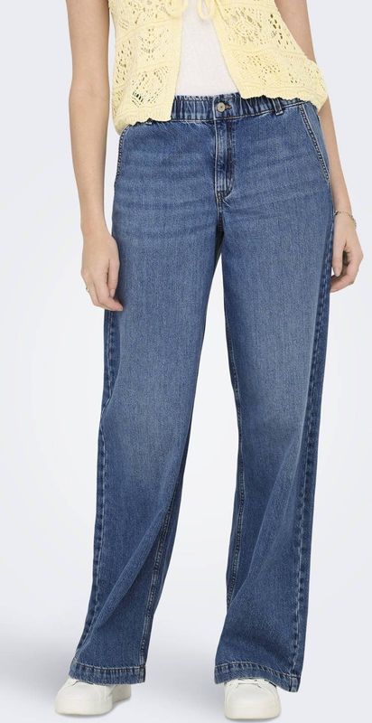 Jeans - Mid Waist Wide Leg Fit - Comfortabele Wijde Pijpen