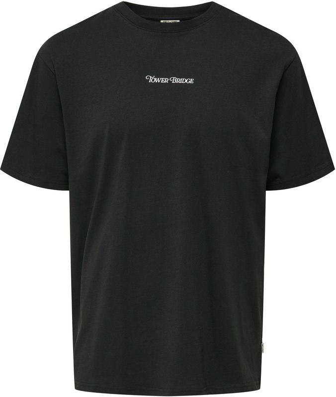 Only & Sons Shirt 'ONSFRED'  zwart / wit