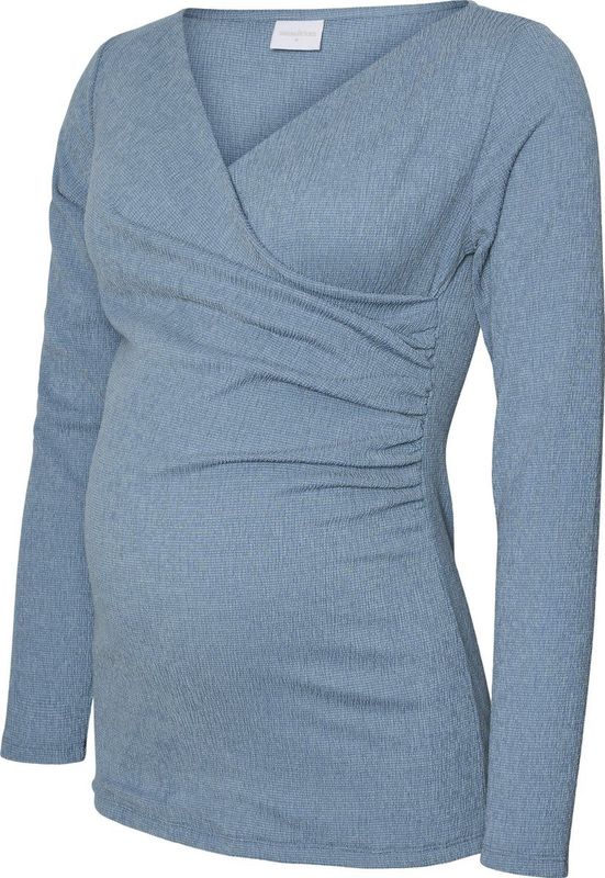 MAMALICIOUS - Wikkeltop - Hemelsblauw - Gerecycled Materiaal - Met Borstvoedingsfunctie