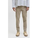 Jack en Jones - Lange Broek - Zandkleur - Katoenmix