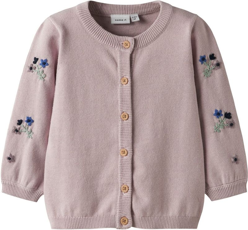 Biologisch Katoen - Gebreid Vest - Ronde Hals - Lange Mouwen - Regular Fit