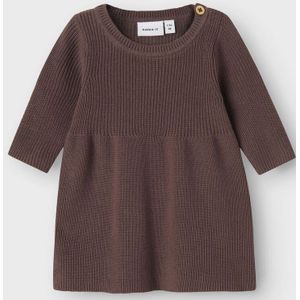 NAME IT - Jurk - Effen Kleur - Lange Mouwen - 100% Katoen