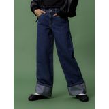 Wide Fit Jeans - Denim - Met Verstelbare Taille - Baggy Fit - Wide Leg