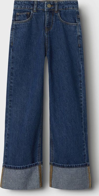 Wide Fit Jeans - Denim - Met Verstelbare Taille - Baggy Fit - Wide Leg
