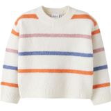 Gebreide Trui - Gestreept - Lange Mouwen - Ronde Hals - Pluizig Gebreid