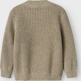 Biologisch Katoen - Gebreid Vest - Ronde Hals - Lange Mouwen - Regular Fit