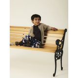 Biologisch Katoen - Gebreid Vest - Ronde Hals - Lange Mouwen - Regular Fit