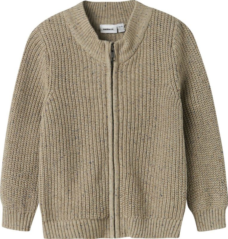 Biologisch Katoen - Gebreid Vest - Ronde Hals - Lange Mouwen - Regular Fit