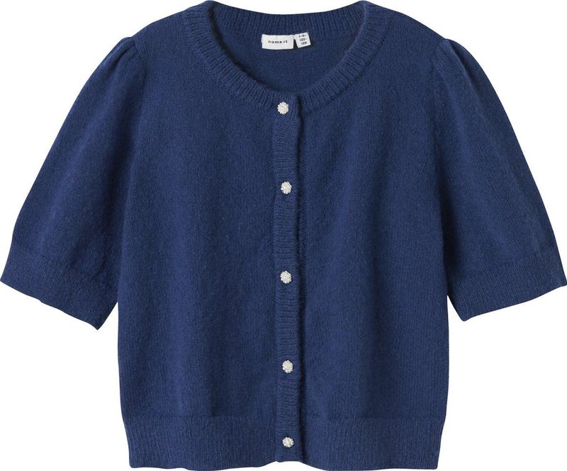 Cardigan - Pluizig Gebreid - Halflange Mouwen