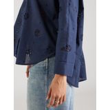 Overhemd - Boxy Fit - Lange Mouwen - Broderie Anglaise - Geweven Stoffen