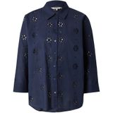 Overhemd - Boxy Fit - Lange Mouwen - Broderie Anglaise - Geweven Stoffen