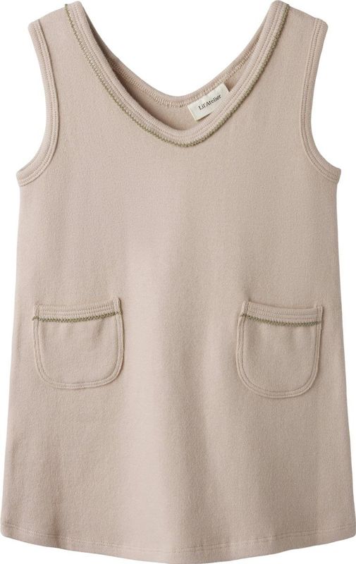 Overgooier - Lichtblauw - Jersey - V-hals - Mouwloos - Loose Fit