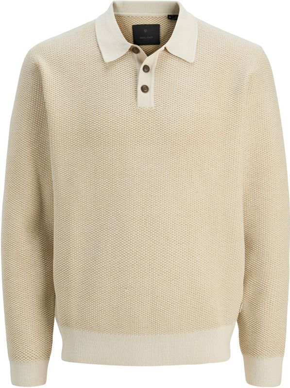 JACK & JONES PREMIUM - Gebreide Trui - Beige - Regular Fit - Lange Mouwen