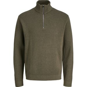 Jack & Jones - Jprblamilano Stitch Knit Half Zip - Trui - Stone Gray/melange