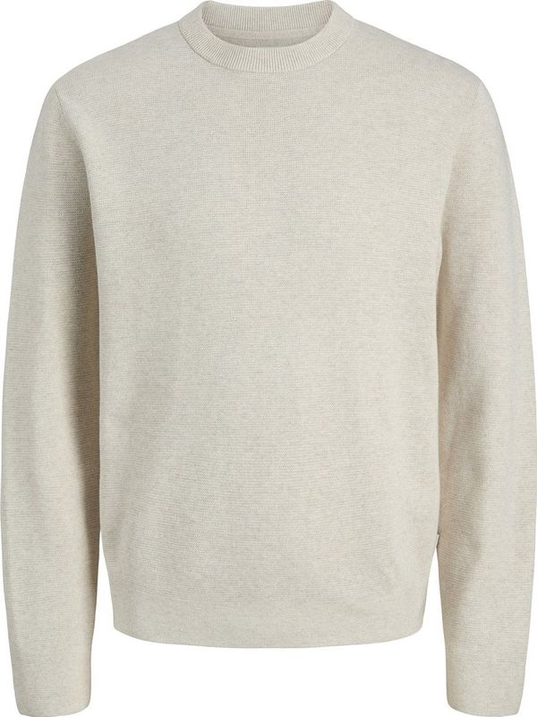 Jack & Jones - Jprblamilano - Trui - Wit - Regular Fit - Ronde Hals