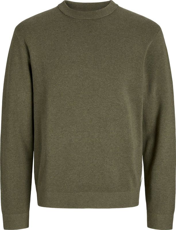 Jack & Jones - Jprblamilano Stitch Knit Crew Neck - Trui - Stone Gray/Melange