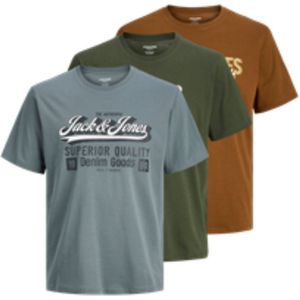 JACK & JONES - T-shirt - Duifblauw - 3 Pack