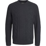 Jack & Jones - Jprblusean Knit Cable Crew Neck - Trui - Dark Navy