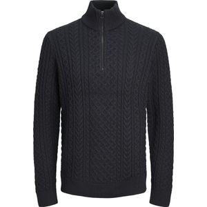 Jack & Jones - Jprblusean Knit Cable Half Zip - Trui - Dark Navy