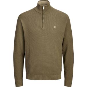 JACK & JONES PREMIUM - Gebreide Trui - Kaki - Regular Fit - Lange Mouwen