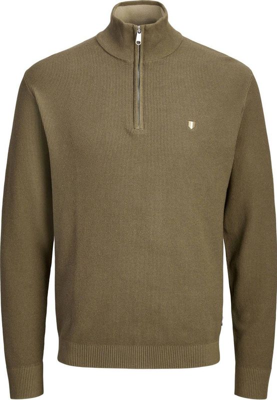 JACK & JONES PREMIUM - Gebreide Trui - Kaki - Regular Fit - Lange Mouwen