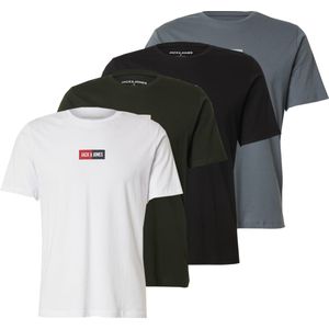 JACK & JONES - JJPAN - Shirt - Grijs - 4 Pack - Kwartmouw