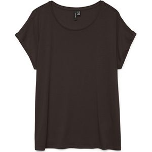 Vero Moda - Vmava Plain Ss Top Ga Jrs Noos - T-shirt - Chocolate Torte - Dames