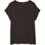 Vero Moda - Vmava Plain Ss Top Ga Jrs Noos - T-shirt - Chocolate Torte - Dames