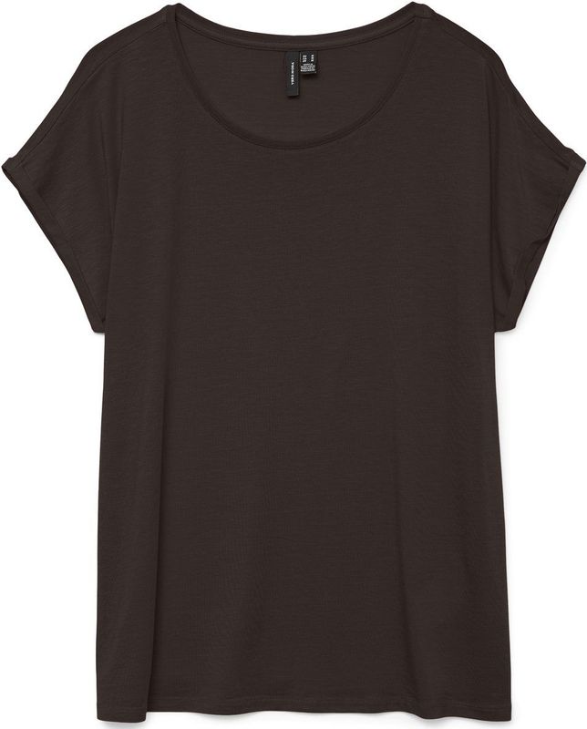 Vero Moda - Vmava Plain Ss Top Ga Jrs Noos - T-shirt - Chocolate Torte - Dames