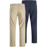JACK & JONES - JPSTKANE DAVE - Chino Broeken - Sand/Navy - 2 Pack