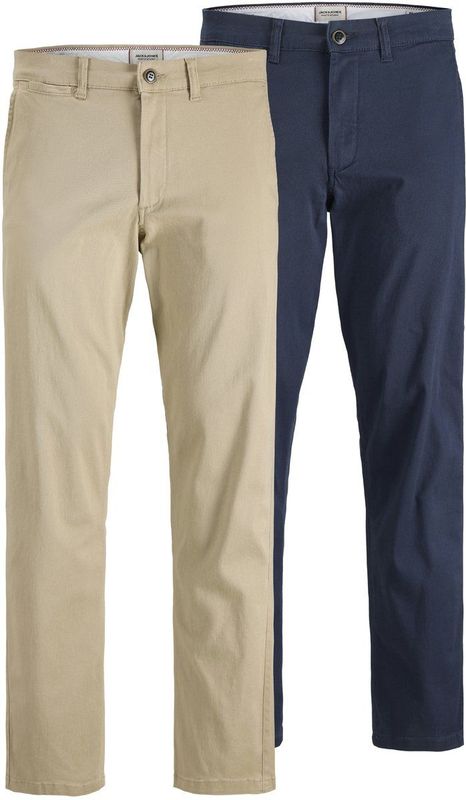 JACK & JONES - JPSTKANE DAVE - Chino Broeken - Sand/Navy - 2 Pack