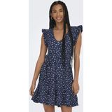 Onlhillary - Midi-jurk - V-Hals - Korte Mouwen - Regular Fit