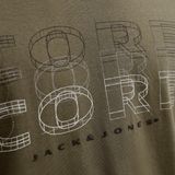 JACK & JONES - JCOFUSION - Shirt - Olijfgroen - Zwart - Wit