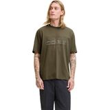 JACK & JONES - JCOFUSION - Shirt - Olijfgroen - Zwart - Wit