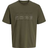 JACK & JONES - JCOFUSION - Shirt - Olijfgroen - Zwart - Wit