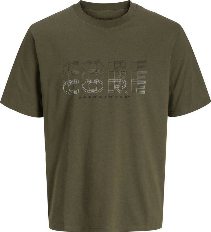 JACK & JONES - JCOFUSION - Shirt - Olijfgroen - Zwart - Wit