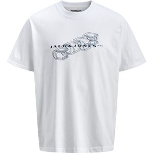 JACK & JONES - JCOFUSION - Shirt - Grijs - Zwart - Wit