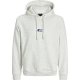 Jack & Jones - JCOTIER PRINT SWEAT HOOD - Hoodie - White melange