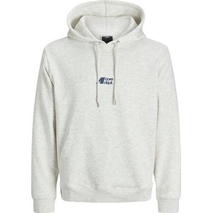 Jack & Jones - JCOTIER PRINT SWEAT HOOD - Hoodie - White melange